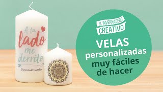 Cómo personalizar velas MUY FÁCIL  How to customize candles [upl. by Lore]