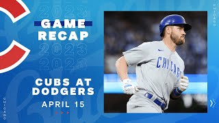 Cubs vs Dodgers Game Highlights  41523 [upl. by Otanod]