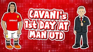 🔴Cavanis 1st Day at Man Utd🔴 Transfer Announcement Parody First Day [upl. by Arabrab]