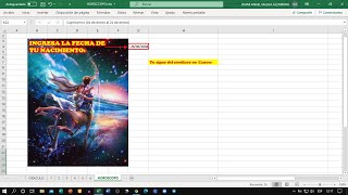 EXCEL TAREA ORACULO SIGNO ZODIACO [upl. by Niawd]