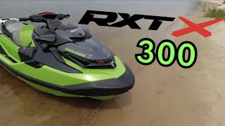 RXTX 300 REVIEW 300HP SUPERCHARGED SEADOO 2020 California Green [upl. by Higgs]