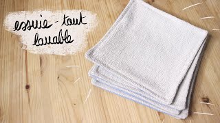 DIY essuie tout lavable  ZERO DECHET [upl. by Kahle]