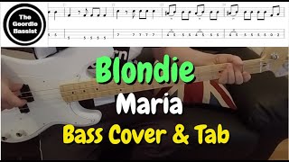 Blondie  Maria  Bass cover with tabs [upl. by Eseela]