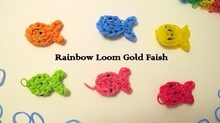 How to make Rainbow Loom Goldfish Charms [upl. by Marcel874]