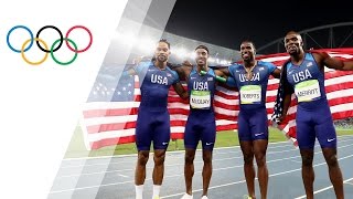 USA relay team wins 4X400 gold [upl. by Heppman]