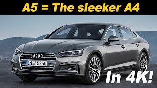 2018  2019 Audi A5 Sportback Review and Comparison [upl. by Ahsenek993]