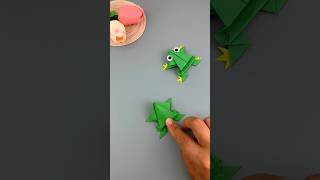 Simple and fun frog origami toy [upl. by Ociral]