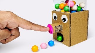 How to make GumBall Candy Dispenser Machine from Cardboard [upl. by Dranek]