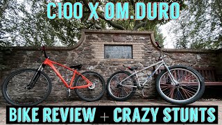 C100 x OMduro bike review  crazy fails🔥🤟🏽 [upl. by Aidua]