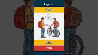 🇬🇧🇸🇪 lend  låna  vocabulary builder  learn English  låt oss lära oss engelska [upl. by Atilol]