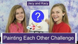 Painting Each Other Challenge  Jacy and Kacy [upl. by Weisler]