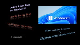 How to enable secure boot on gigabyte motherboard [upl. by Flint589]