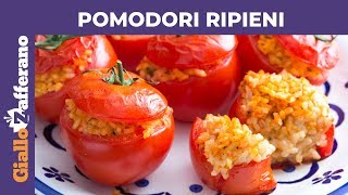 POMODORI RIPIENI DI RISO AL FORNO [upl. by Shanahan654]