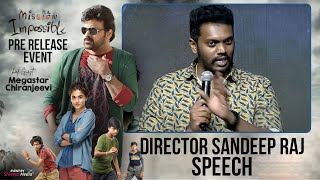 Director Sandeep Raj Speech  Mishan Impossible Pre Release Event  Shreyas Media [upl. by Dorian]