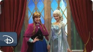 Frozen Meet amp Greet With Anna amp Elsa at Epcot  Walt Disney World [upl. by Caravette278]