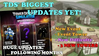 TDS BIGGEST Updates YET Event 3 NEW TOWERS NEW DIFFICULTY  Tower Defense Simulator [upl. by Bridges]