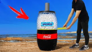 Experiment Coca Cola and Mentos in a Barrel [upl. by Serica593]