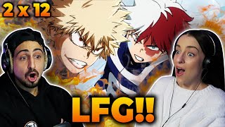 BAKUGO VS TODOROKI MY HERO ACADEMIA 2x12 REACTION [upl. by Tengler]