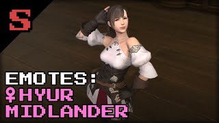 FFXIV Emotes Female Hyur Midlander [upl. by Suoicserp]