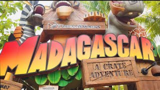 4K Madagascar A Crate Adventure Ride And Christmas Show  Universal Studios Singapore [upl. by Susan]