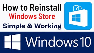 How To Reinstall Windows Store In Windows 10  Reinstall Windows 10 Default Store Apps Simple Way [upl. by Noisla]