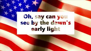 US National Anthem  Star Spangled Banner Vocals amp Lyrics [upl. by Annaliese]