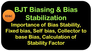 BJT bias Stabilization and Stability factor Calculation [upl. by Newob764]