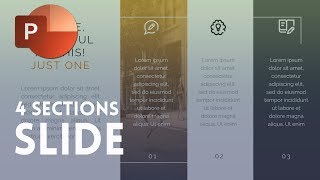 PowerPoint Slide Divided Into Four Sections  Tutorial [upl. by Magnien]