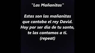 Las Mananitas Birthday Karaoke Instrumental Backing Track Lyrics Words text Mexican Sing Along Song [upl. by Eeldivad15]