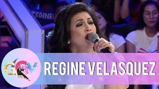 GGV Regine Velasquez sings a few lines from her iconic songs [upl. by Olcott961]