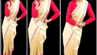 How to wear bihu saree draping saree wearing for bihu dance Cutipie Lima [upl. by Shulamith]