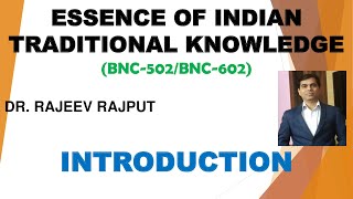 Essence of Indian Traditional Knowledge  BNC502  BNC602  AKTU  Syllabus Based Video Lectures [upl. by Lanoil681]