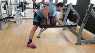 54kg rows using olympic dumbbell handles [upl. by Costanza]