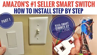 HOW TO INSTALL Kasa Smart Dimmer Switch TPLINK Works with Amazon Alexa Wifi HS220P3 [upl. by Pytlik]