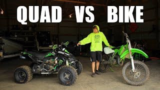 Bike Vs Quad Whats Faster [upl. by Kenlee730]