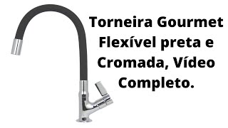 Torneira Gourmet Flexível Preta e Cromada [upl. by Rheingold715]