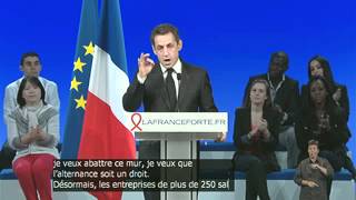 Discours de Nicolas Sarkozy  rassemblement des jeunes pour la France forte [upl. by Euphemie]