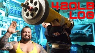 420LB LOG FOR REPS WITH EDDIE HALL AND NICK BEST [upl. by Malik]