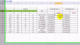 TUTORIAL Pasar azimut a Coordenadas 1 de 2 [upl. by Pierpont]