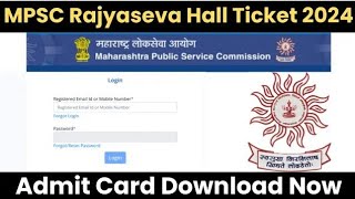 MPSC Group C Admit Card 2024 – Download Hall Ticket at mpscgovin  Exam Date [upl. by Kciremed937]