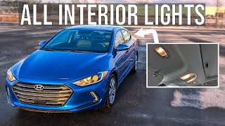 How to Replace Interior Lights COMPLETE GUIDE  Hyundai Elantra 20172018 [upl. by Keven58]