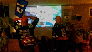 Seattle Seahawks fans react to Super Bowl XLIX ending [upl. by Nilecoj]