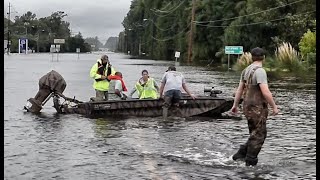 Floodwaters continue to rise in Lumberton [upl. by Yasdnil]