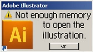 SOLVED  ILLUSTRATOR  Not enough memory to open illustration  How to fix your file [upl. by Ellek]