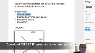 How to easily get a L7 for IB Econ paper 1 10 mark questions [upl. by Aelak749]