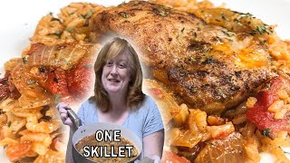 EASY ONE SKILLET MEXICAN CHICKEN amp RICE RECIPE [upl. by Annerol304]