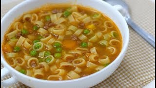 SOPA DE LEGUMES E MACARRÃO  SUPER FÁCIL DE FAZER [upl. by Joane631]