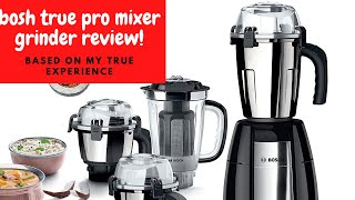 Bosch TrueMixx Pro Mixer Grinder  4 Jars MGM8842MIN 1000 Watts Review Bosch Appliances  India [upl. by Nichols]