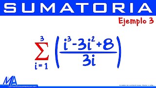 Sumatoria  Notación Sigma  Ejemplo 3 [upl. by Bacon]