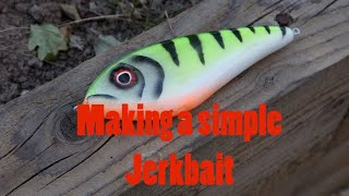 A Simple Home Build Jerkbait Lure made from basic materials [upl. by Mouldon820]